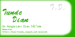 tunde dian business card